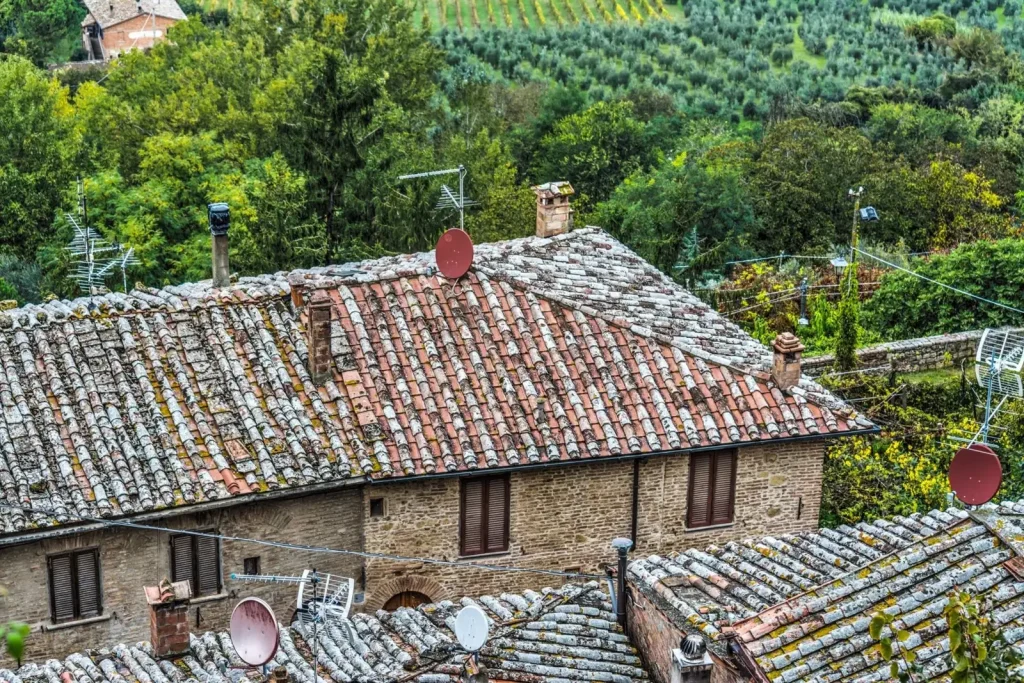 Toits en Toscane, ancienne Italie